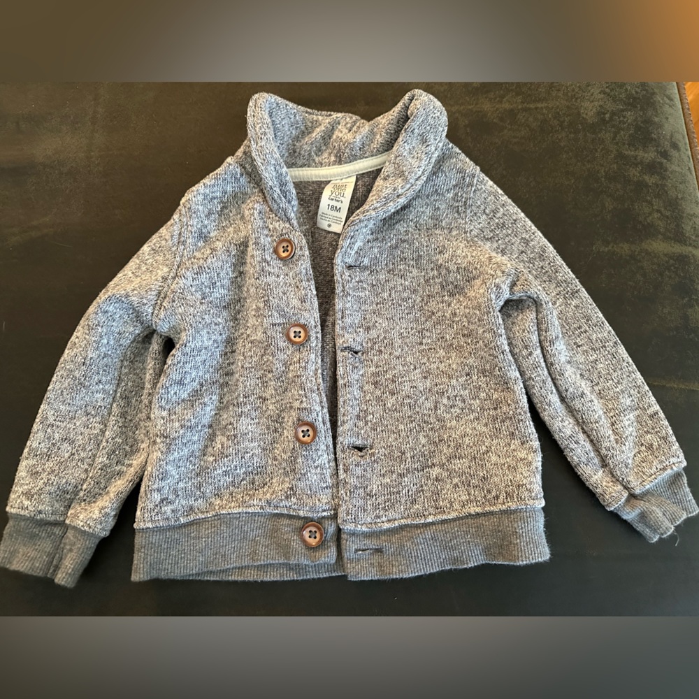 Carters Gray size 18 months button sweater